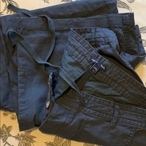 Wide leg linen pants